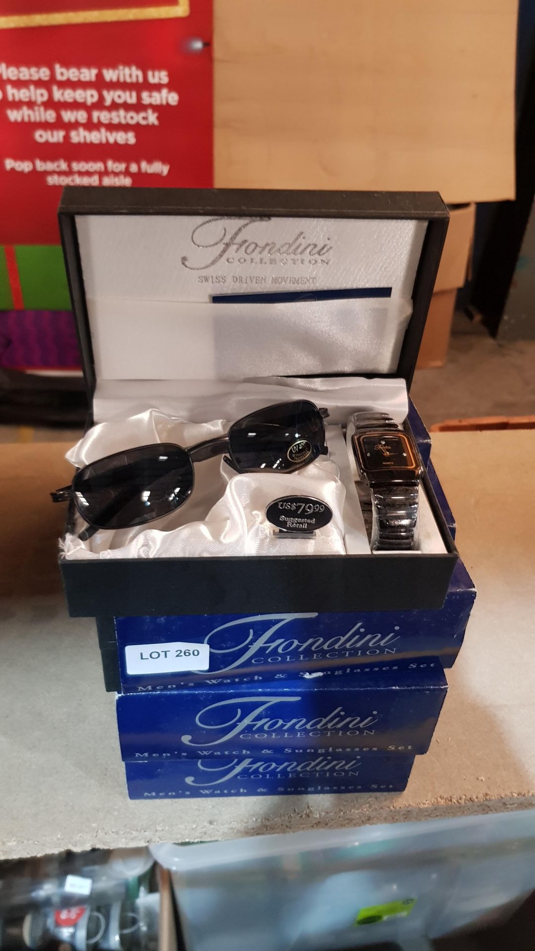 12 X Fondini Collection MenÕs Watch & Sunglasses Set (New)