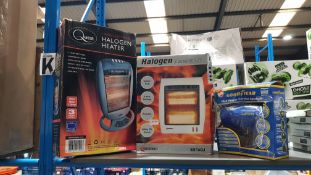 (E6J) 3 Items : 1 X Quest 1200W Electrical Halogen Heater, 1 X Connect It Halogen Heater 600W & 1 X