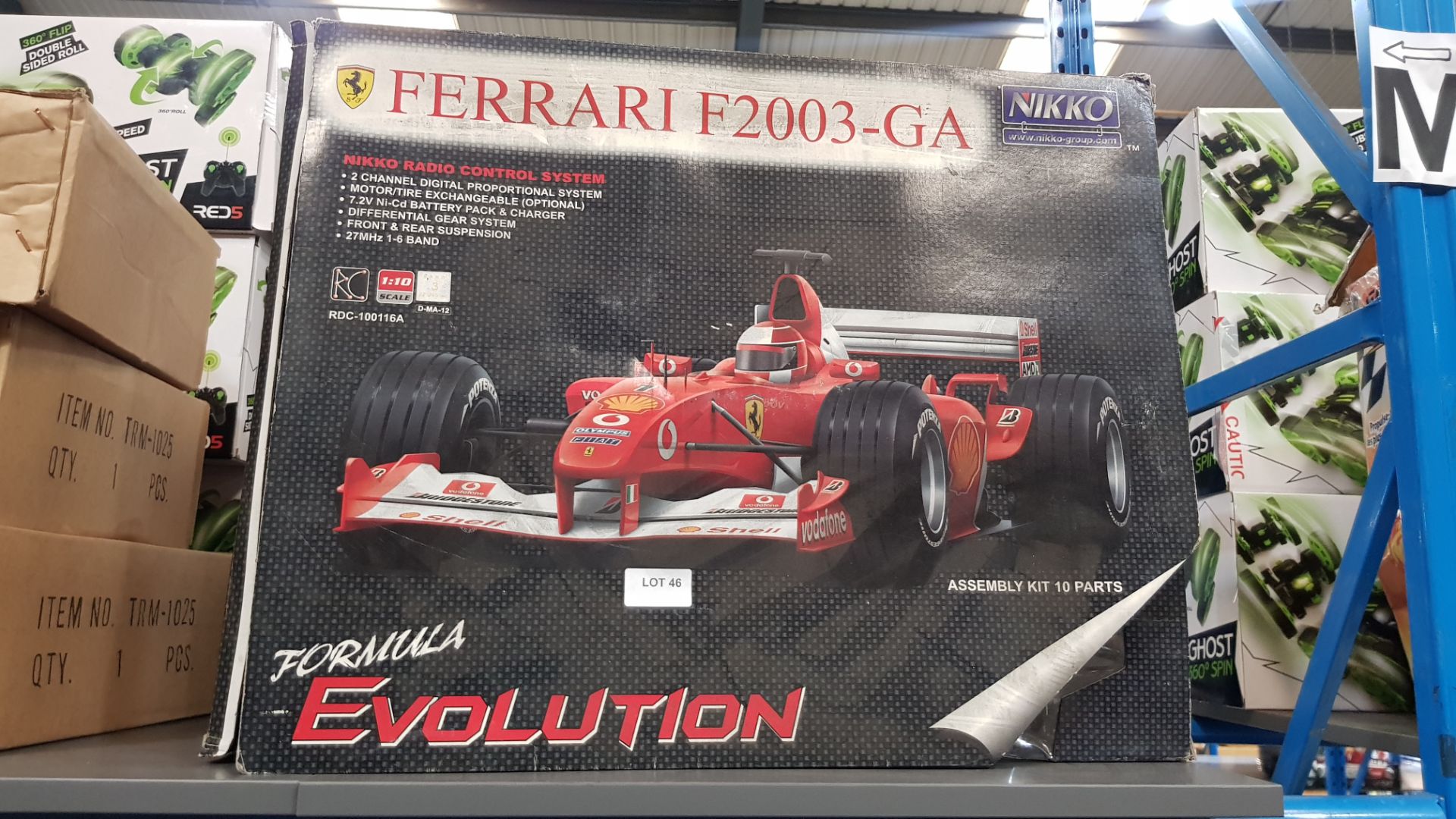 (R4M) Toys. 1 X Nikko Ferrari F2003-GA Formula Revolution RC System Car. (New – Box Slight Damage)