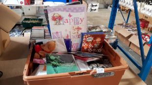 (R6A) Stationary. Contents Of Container : Mixed Greeting Cards. To Include Birthday, Photo, Valenti
