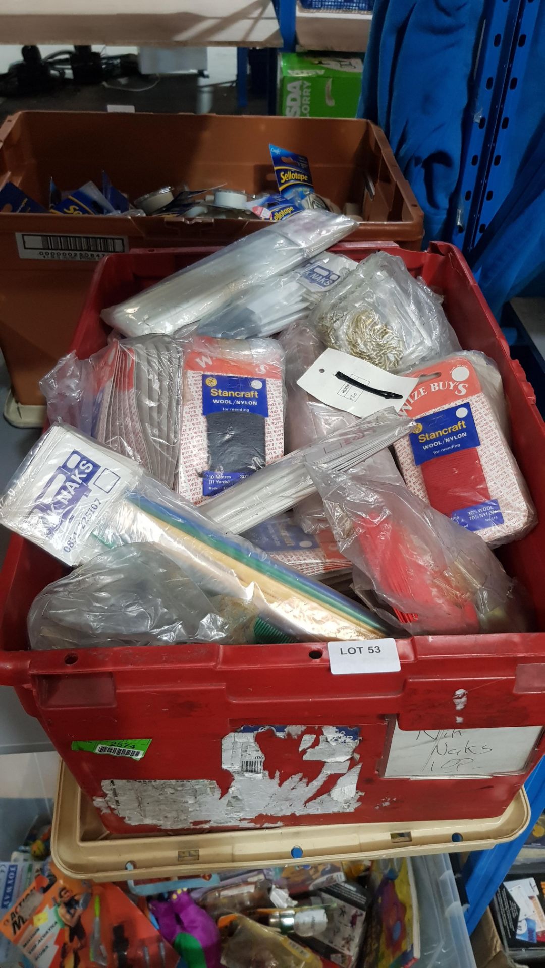 (R4L) Mixed Lot. Contents Of Container. Mixed Household / Jewellery Packs To Include Combs, Wool/Ny