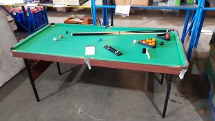 Sport. 1 X Stephen Hendry Pot Black 6ft Challenger Snooker Table (Retro Barn Find). Mahogany Effect