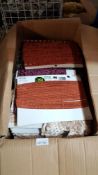 (R9P) Fabric. Contents Of Box : A Quantity Mixed Dunelm Mill Fabrics Fringes (All New)