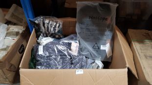 (R9J) Clothing / Baby. Contents Of Box : Mixed Lot To Include Grey Baby Carrier. HoHope Baby Diaper