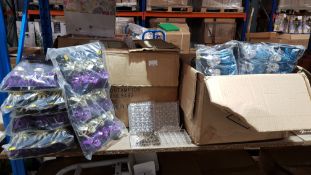 (R10D) Mixed Lot. Approx. 96 X Thread Spool Sets , (7 X 18 Pieces). George Gold / Purple Plastic Hai