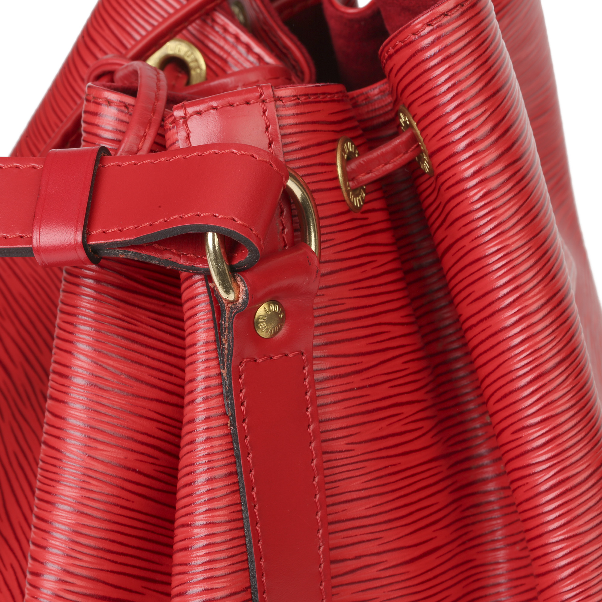 Louis Vuitton Red Epi Leather Vintage Petit Noé - Image 6 of 11