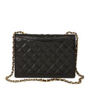 Chanel Black Quilted Lambskin Vintage Timeless Single Flap Bag