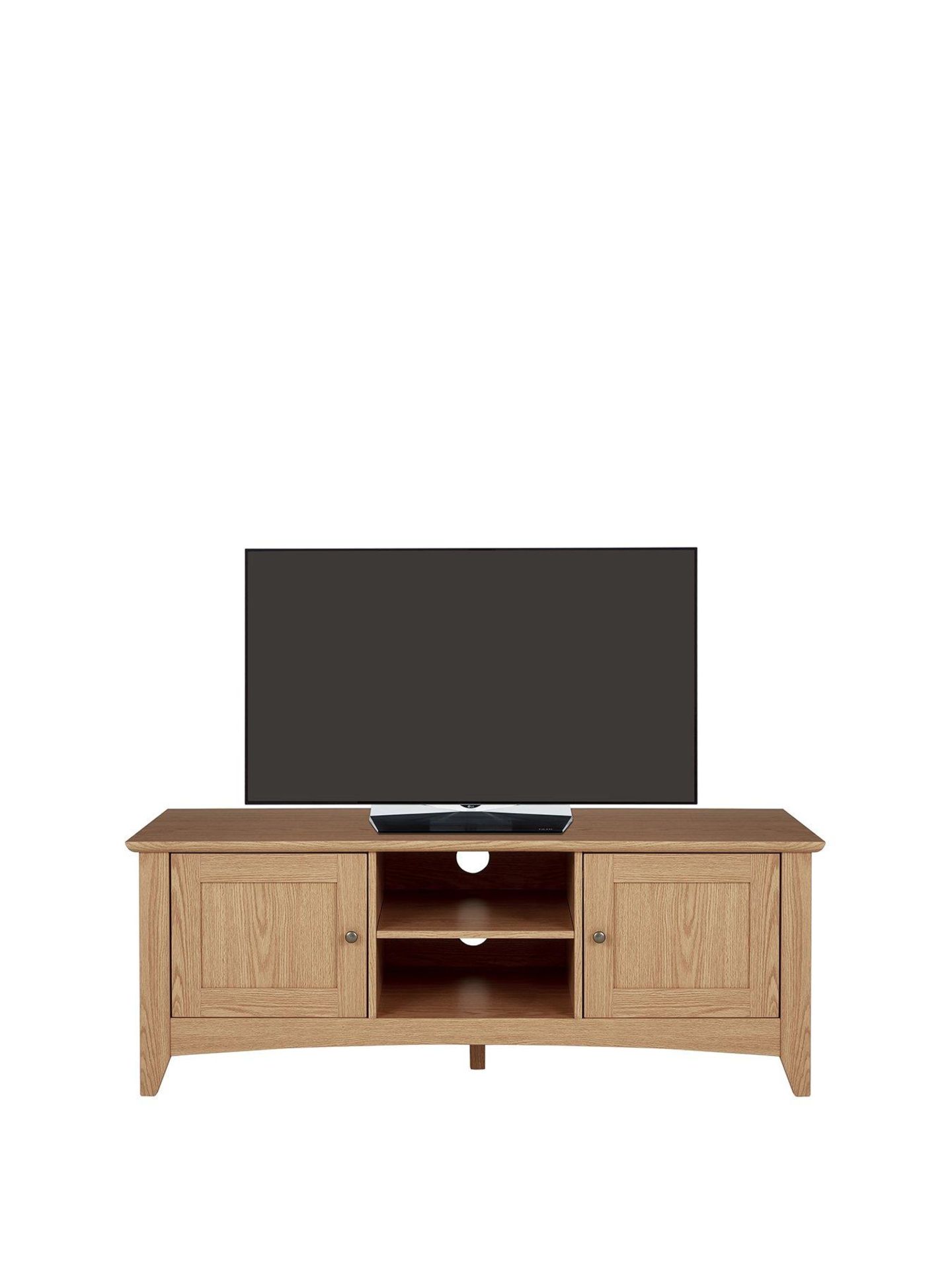 boxed item kari 2 doors tv unit [oak] 53x140x53cm rrp: £238.0