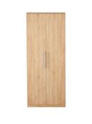 boxed item prague 2 doors wardrobe [oak] 199x81x53cm rrp: £238.0