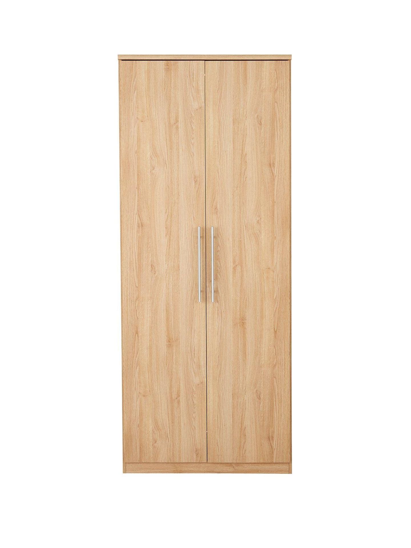 boxed item prague 2 doors wardrobe [oak] 199x81x53cm rrp: £238.0