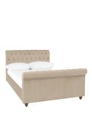 boxed item eva double scroll bed [champagne] 0x0x0cm rrp: £850.0