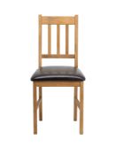 boxed item julian bowen coxmoor pair dining chairs [oak] 90x50x45cm rrp: £226.0
