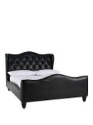 boxed item chelmsford double bed [black] 117x151x220cm rrp: £718.0