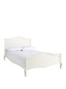 boxed item olivia king bed [white] 110x160x208cm rrp: £618.0