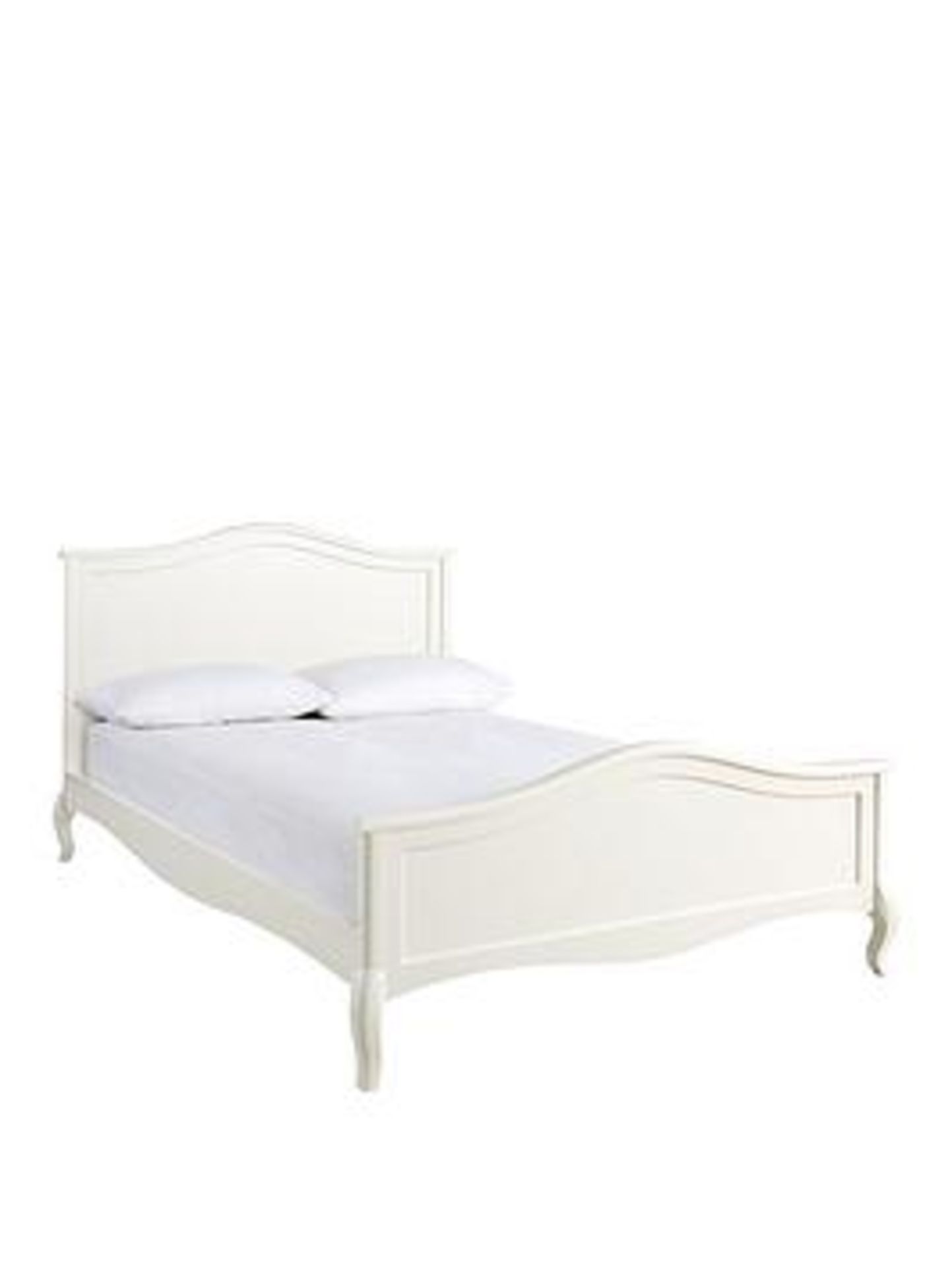 boxed item olivia king bed [white] 110x160x208cm rrp: £618.0