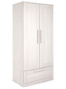 boxed item mamas & papas atlas 2 doors 1 drawers wardrobe [white] 182x85x53cm rrp: £454.0