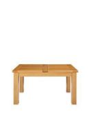 boxed item oakland extending 140cm-180cm dining table [oak] 78x140x92cm rrp: £898.0