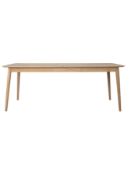 boxed item hudson living milano extending 200-252cm dining table [oak] 76x252x90cm rrp: £1942.0