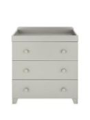 boxed item little acorns classic dresser changer [light grey] 185x80x50cm rrp: £238.0