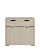 zeus 2 doors 2 drawers compact sideboard [oak] 75x80x39cm rrp: £214.0