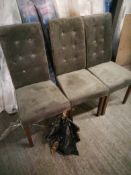 3 dining chairs in grey