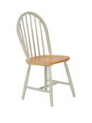 kentucky set of 4 dining chairs [white/oak]