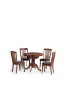 julian bowen canterbury extending dining set [mahogany] 0x0x0cm rrp: £826.0