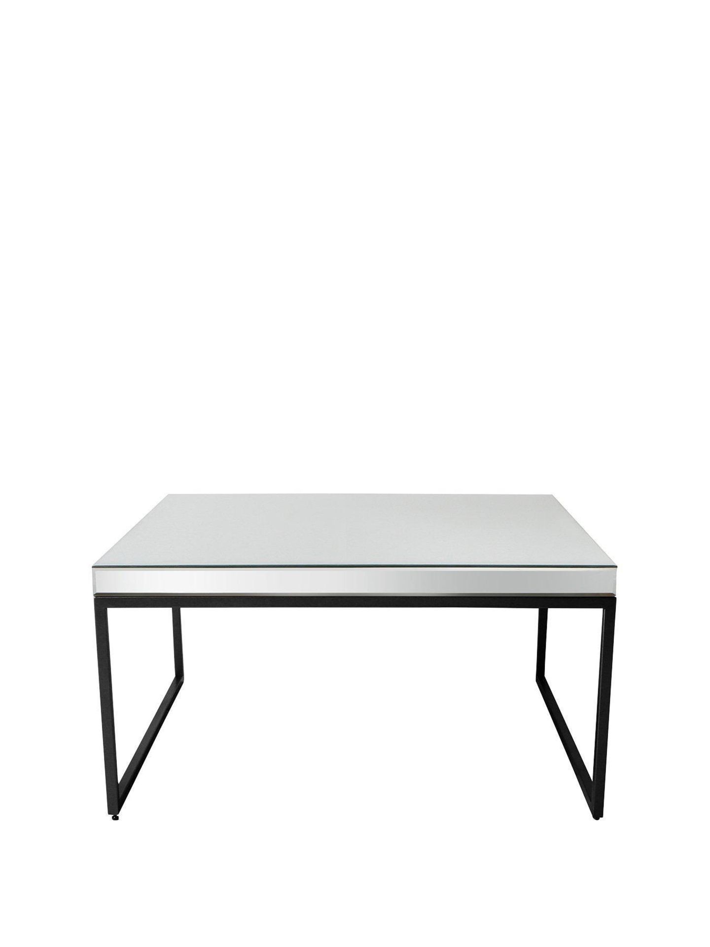 hudson living pippard coffee table [black/mirrored] 46x90x90cm rrp: £598.0
