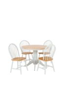 kentucky 5 piece dining set [white/oak] 0x0x0cm rrp: £538.0