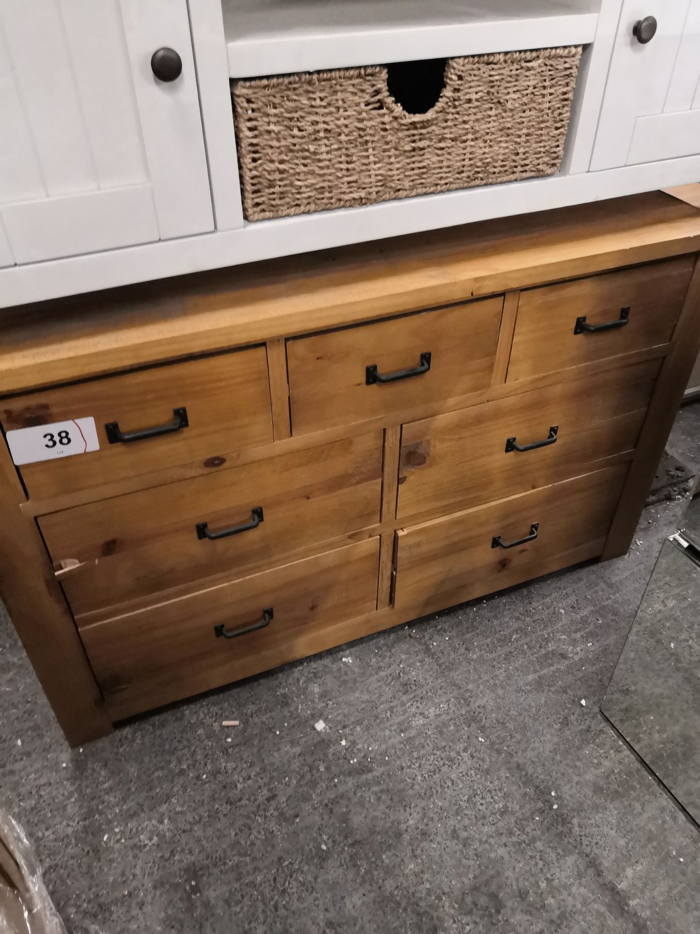 albina 7 drawer chest pine