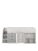 mico storage mid sleeper [white/grey] 111x96x231cm rrp: £598.0