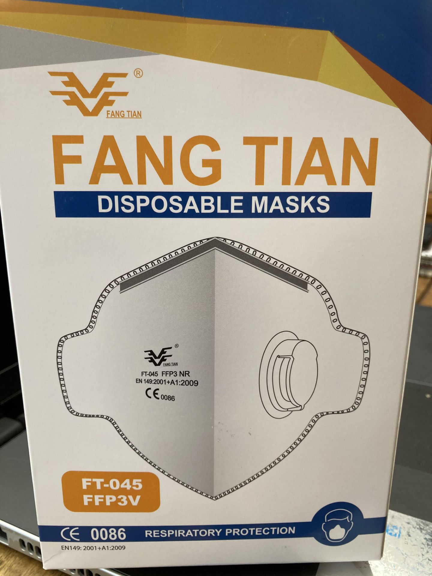 FFP 3 respirator, fold flat, face mask X 100 Masks - Image 3 of 3