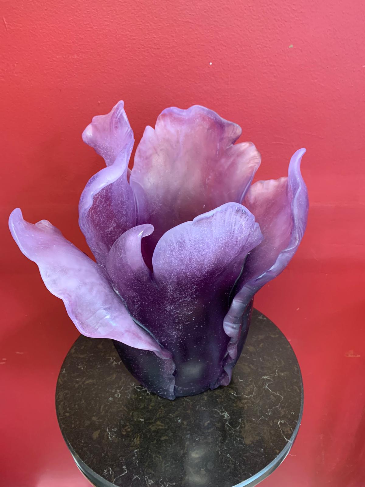 DAUM PATE-DE VERRE Tulipe Vase, circa 1980 - Image 3 of 7