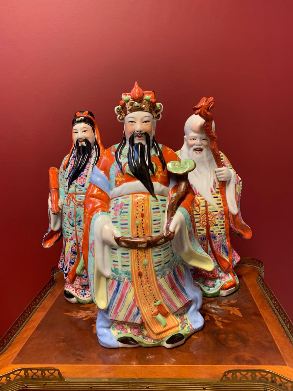 The Three Immortals Fu, Lu And Shou 19th-century.