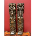 Pair of late 16th-Century Oak Carvings