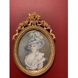 French portrait of Dorothy Blana 19th-century, signed Casway 1810