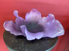 DAUM PATE-DE VERRE FLOWER TULIPE BOWL