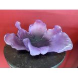 DAUM PATE-DE VERRE FLOWER TULIPE BOWL