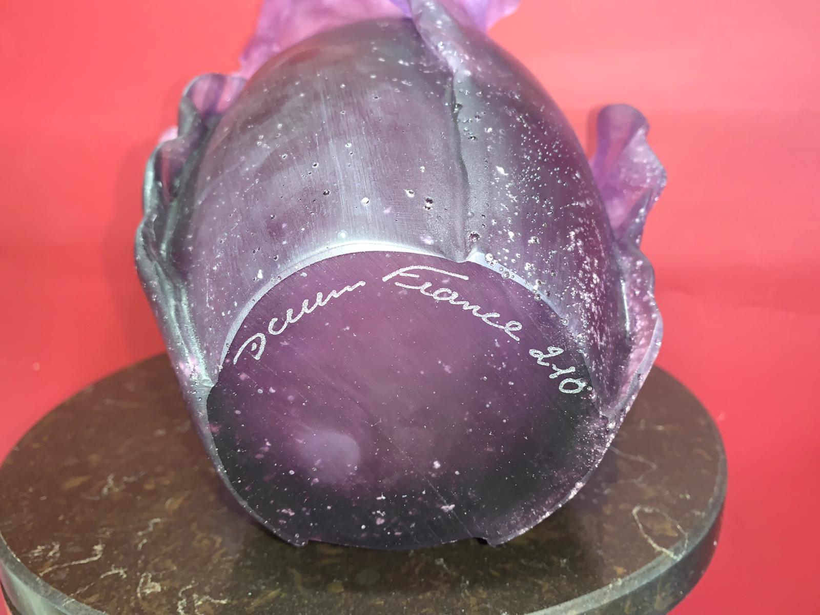 DAUM PATE-DE VERRE Tulipe Vase, circa 1980 - Image 4 of 7