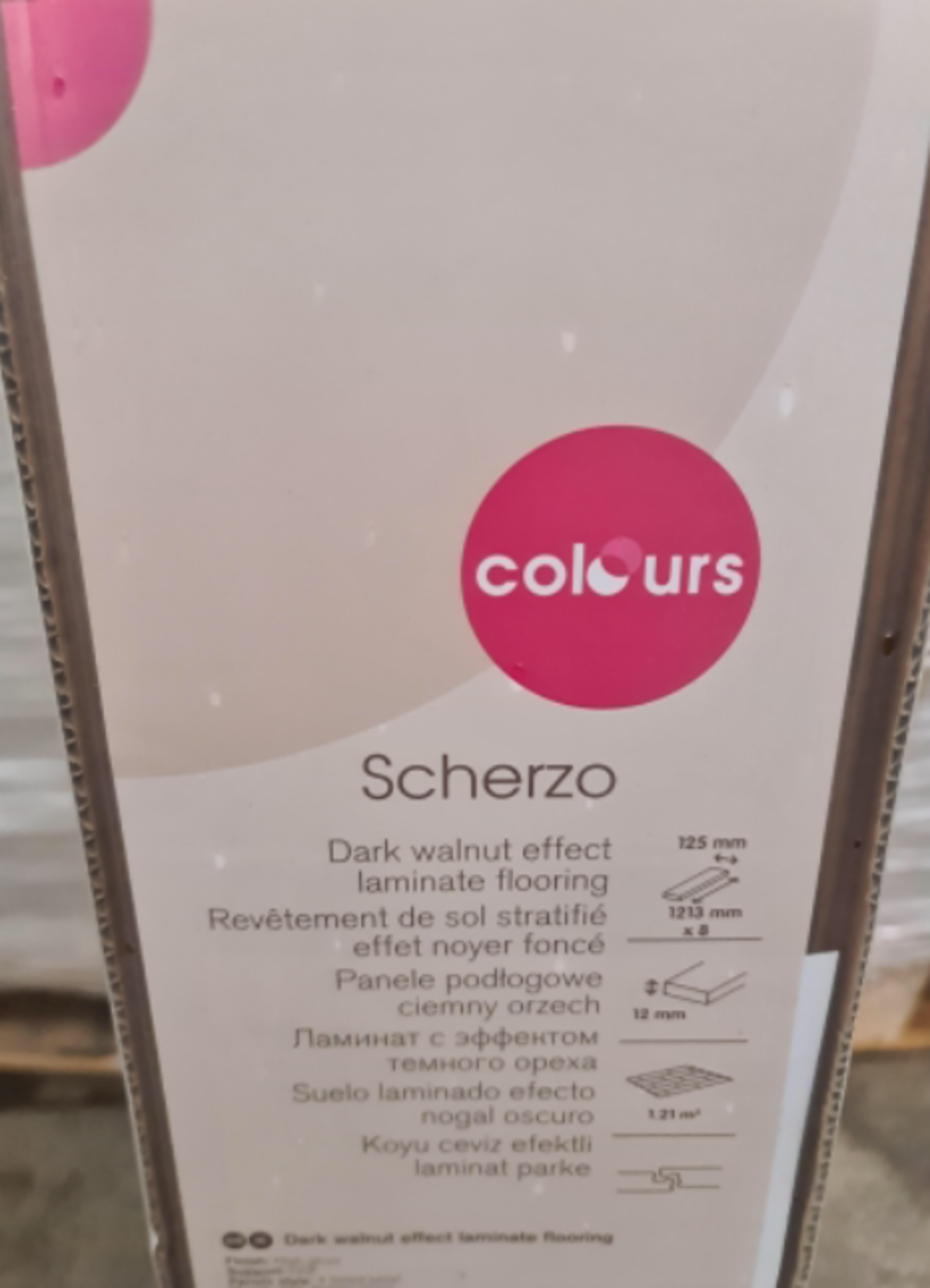 NEW 6.05M2 OF COLOURS SCHERZO DARK WALNUT EFFECT LAMINATE FLOORING. 12MM THICK. EACH PACK COVER... - Image 3 of 4