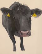 Susan Macallister Pencil signed print Black Cow