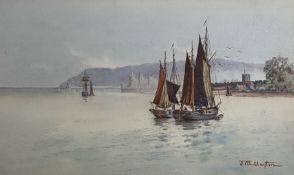 Signed watercolour by J T W Layton “Dover”
