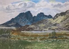 Blaven, Torrin Isle of Skye pastel by Scottish artist Mary Nicol Neill Armour LLD, R.S.A., R.S.W