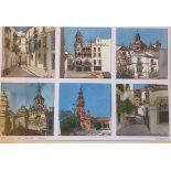 Six Saville Spanish Street scenes Original watercolours by James Steel Scottish artist