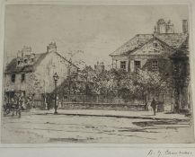 David Young Cameron signed etching "Paisley house"