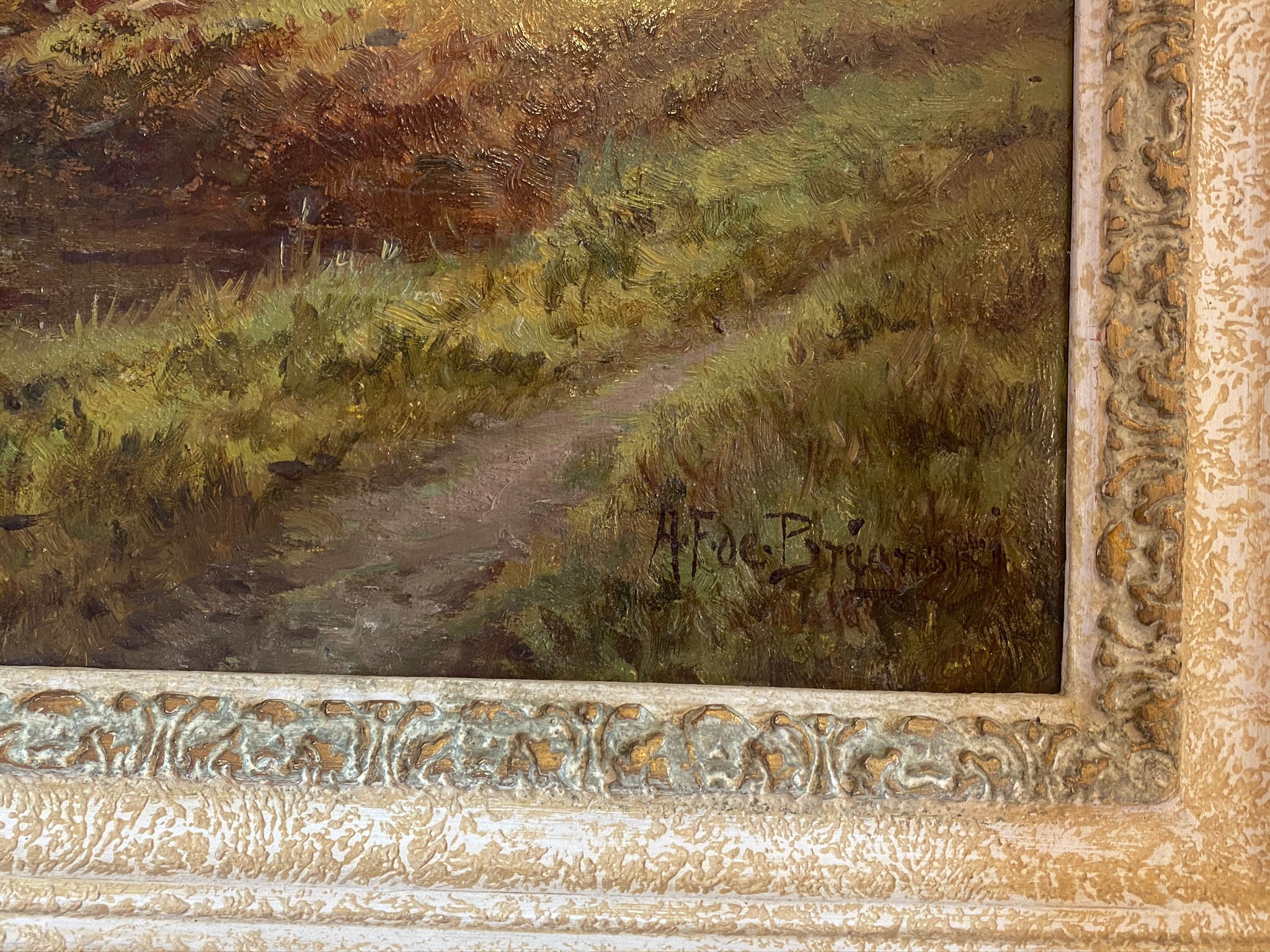 Alfred Fontville de Breanski 1877-1957 exhibited RA, RBA signed original Oil Landscape view - Image 3 of 3