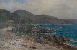John D Taylor 1876-1890 Scottish signed oil “Glenelg Shoreline”