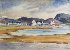Watercolour signed G. M. Craig, (Gertrude Mary) Plocton in the Scottish Highlands