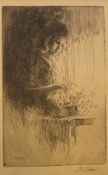 "Marguerite" by Dwight Case Sturges 1874- 1940 Pencil signed Etching