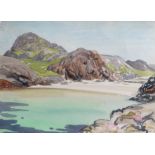 Watercolour signed G. M. Craig, (Gertrude Mary) Port Ban Iona